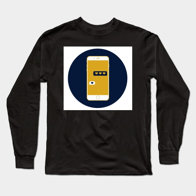 Texting Love Long Sleeve T-Shirt by kubrick215